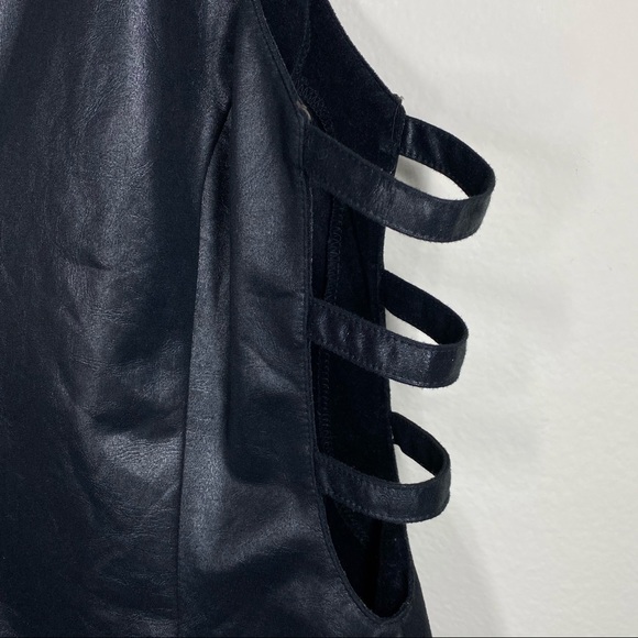 Vintage LBD Frederick's Of Hollywood Cut Out Sides Little Black Dress Size 13 14 - Picture 5 of 10